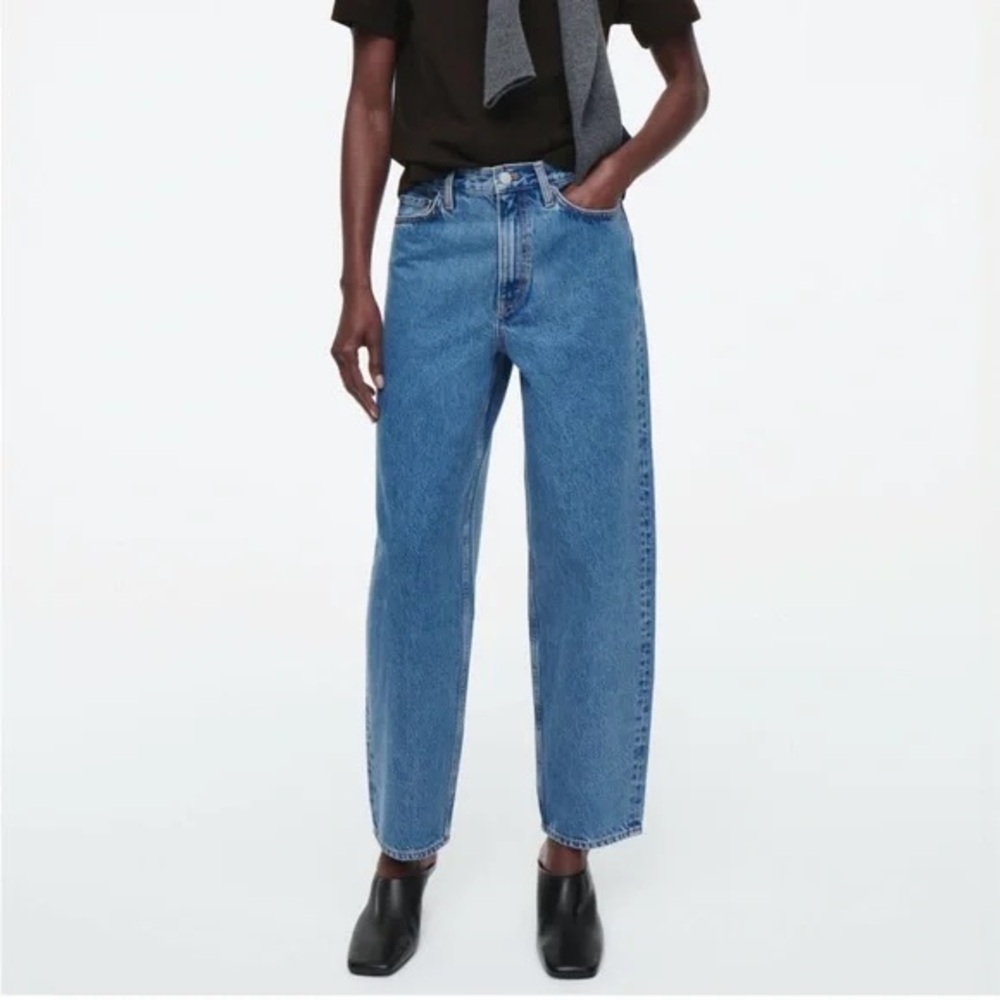 Cos Tapered Leg High Rise Ankle Length Jeans